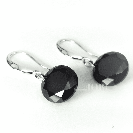 Feshionn IOBI Earrings Exotic Obsidian Exotic Obsidian Naked IOBI Crystals Drill Earrings - 10mm