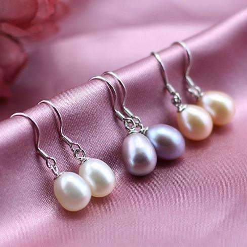 Feshionn IOBI Earrings Lavender Genuine Freshwater Pearl Drop Earrings