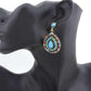 Feshionn IOBI Earrings ON SALE - Beaded Filigree Drop Earrings in Aqua