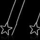 Feshionn IOBI Earrings ON SALE - Edgy Wired Star Outline Silver Thread Earrings