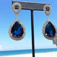 Feshionn IOBI Earrings ON SALE - Midnight Sapphire Blue Double Teardrop Stud Earrings