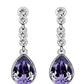 Feshionn IOBI Earrings Regal Purple IOBI Crystals Dew Drop Earrings - Choose Your Color
