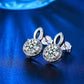 Feshionn IOBI Earrings "Seraphine" Halo Set .75 CT Cubic Zirconia Drop Stud Earrings