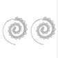 Feshionn IOBI Earrings Silver Tone Eternal Ornate Spiral Hoop Earrings in Silver or Gold Tone