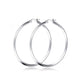 Feshionn IOBI Earrings Stainless Steel Triangular Tube Round Hoop Earrings