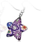 Feshionn IOBI Earrings Star Handcrafted Floral Cane Work Clay & CZ Earrings ~ Two Lively Colors to Choose From