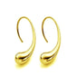 Feshionn IOBI Earrings Yellow Gold ON SALE - Chic Tear Drop Silver or Gold Hook Earrings