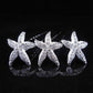 Feshionn IOBI Hair Jewelry 1 / Silver Large Crystal Accented Starfish Silver Plated Hair Pins