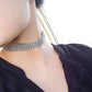 Feshionn IOBI Necklaces 5 Row / Crystal Clear Crystal Clear Jeweled Rhinestone Choker in Four Sizes
