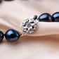 Feshionn IOBI Necklaces Black Genuine Freshwater Pearl Necklace