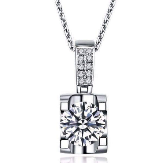 Feshionn IOBI Necklaces Giselle 1CT Tension Set IOBI Cultured Diamond Solitaire Pendant