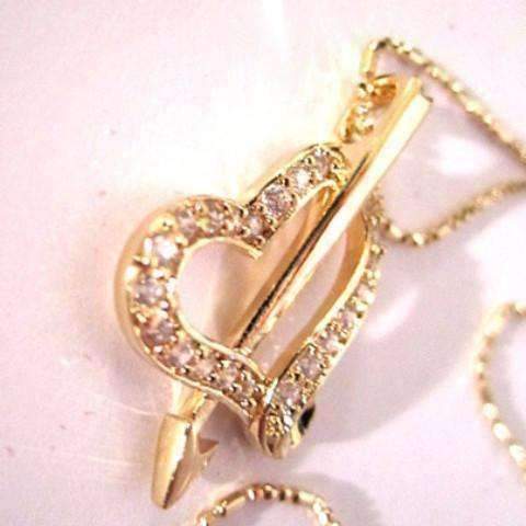 Feshionn IOBI Necklaces "Lovestruck" 18k Gold Filled CZ Heart Necklace