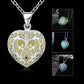 Feshionn IOBI Necklaces Luminous Heart Small Glow in The Dark Pendant Necklace