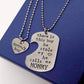 Feshionn IOBI Necklaces Mommy & Son Inspirational Heart Charm Dog Tag Necklace Set