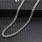 Feshionn IOBI Necklaces Oakland 5mm Stainless Steel Men's Wheat Link Chain Necklace - Two Sizes