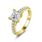 Feshionn IOBI Rings 5 Chantelle 1.25CT Princess Cut Petite Pavé 10K Solid Yellow Gold IOBI Cultured Diamond Ring