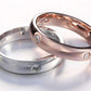 Feshionn IOBI Rings 5 / Platinum Simply Elegant Four Stone Flush Mount CZ Band Ring in Platinum or Rose Gold Plating - Ring