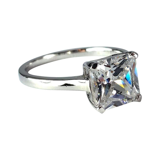 Feshionn IOBI Rings 7 Indira 3CT Princess Cut Solitaire IOBI Cultured Diamond Ring