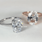 Feshionn IOBI Rings Alexandra 5CT Oval Petite French Pavé Crown IOBI Cultured Diamond Ring