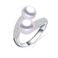 Feshionn IOBI Rings Creamy White Genuine Freshwater Pearl Adjustable Ring