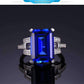 Feshionn IOBI Rings Legacy 9CT Emerald Cut Simulated Russian Sapphire IOBI Precious Gems Ring