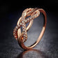 Feshionn IOBI Rings ON SALE - Continuum Petite Pavé CZ Infinity Symbol Ring in White or Rose Gold