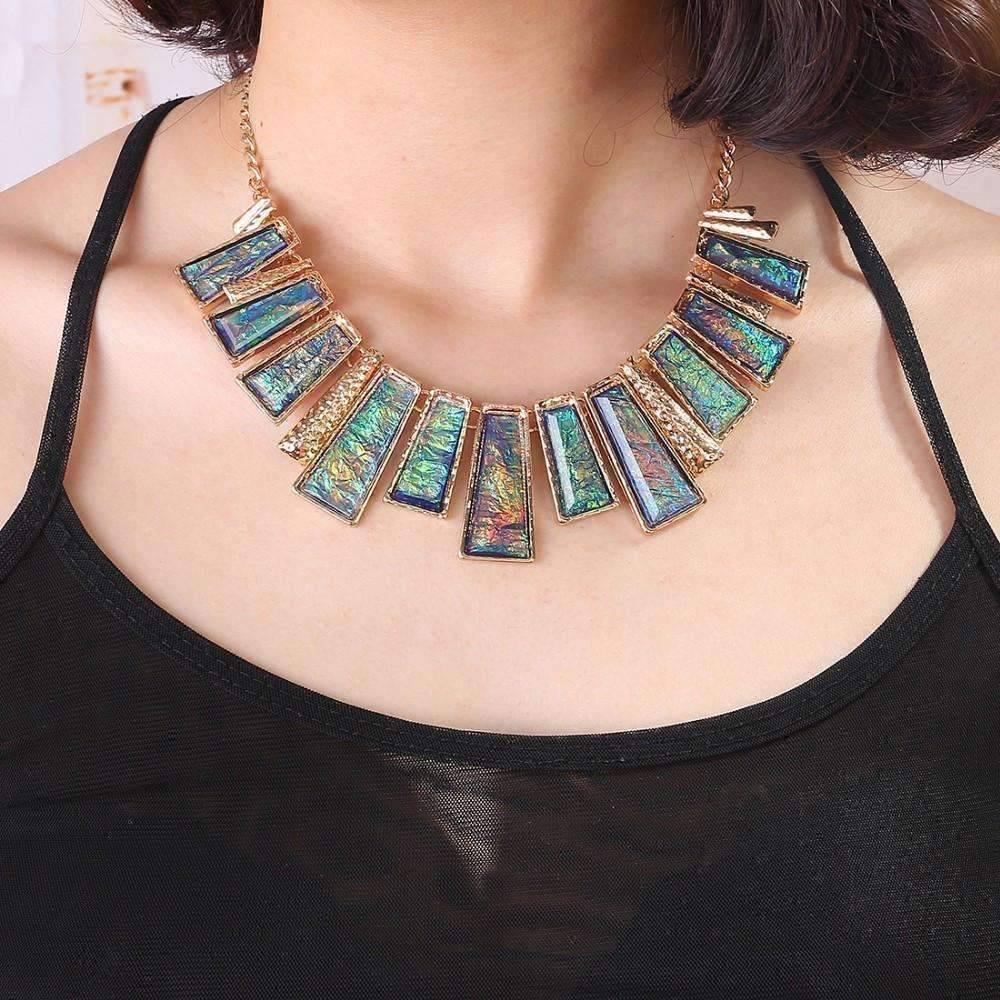 Feshionn IOBI Sets Aztec Empire Collar Necklace and Earring Set