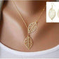 Feshionn IOBI Sets Yellow Gold Discounted Set Seasons of Beauty Leaf Cut Out Necklace or Earrings