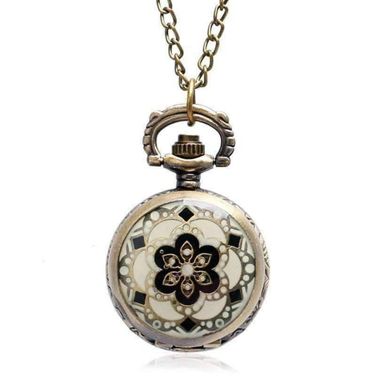 Feshionn IOBI Watches Bronze Andalusian Bronze Vintage Style Mini Pocket Watch Necklace