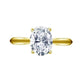 Gia D'ora 2CT Oval Solitaire IOBI Simulated Diamond Ring for Woman