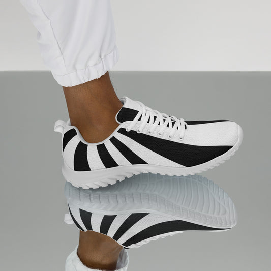 DASH Zebra Men’s Athletic Shoes Lightweight Breathable Design by IOBI Original Apparel