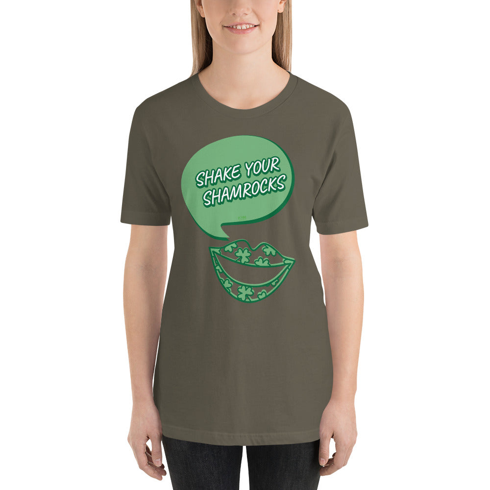 Women's Relaxed Soft & Smooth Premium Quality T-Shirt Shake Your Shamrocks Saint Patrick's Day Design by IOBI Original Apparel