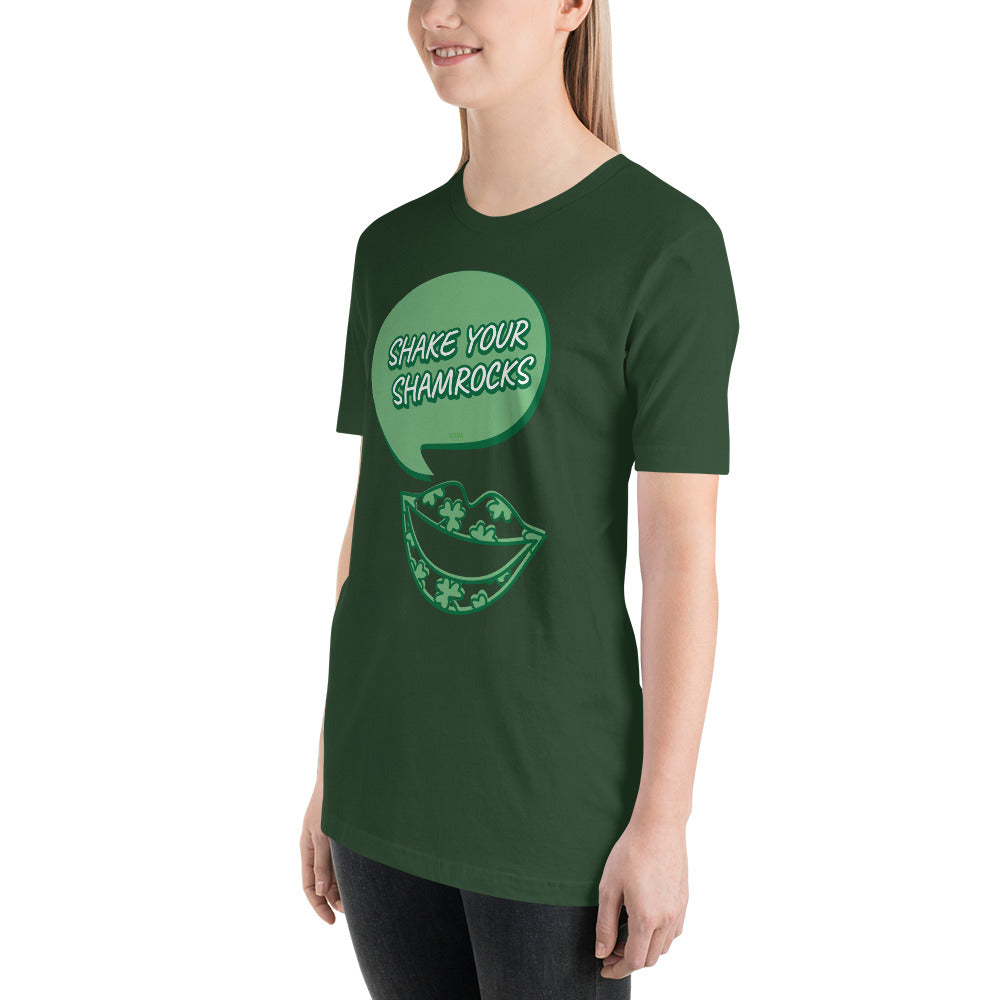 Women's Relaxed Soft & Smooth Premium Quality T-Shirt Shake Your Shamrocks Saint Patrick's Day Design by IOBI Original Apparel