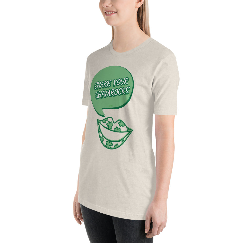 Women's Relaxed Soft & Smooth Premium Quality T-Shirt Shake Your Shamrocks Saint Patrick's Day Design by IOBI Original Apparel