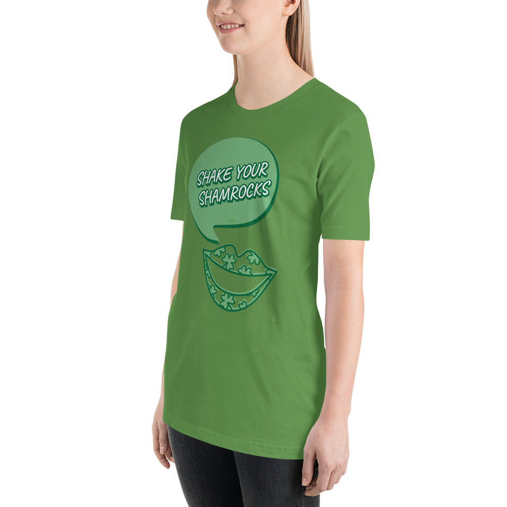 Women's Relaxed Soft & Smooth Premium Quality T-Shirt Shake Your Shamrocks Saint Patrick's Day Design by IOBI Original Apparel