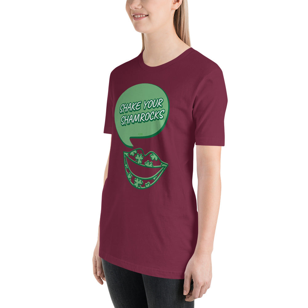 Women's Relaxed Soft & Smooth Premium Quality T-Shirt Shake Your Shamrocks Saint Patrick's Day Design by IOBI Original Apparel