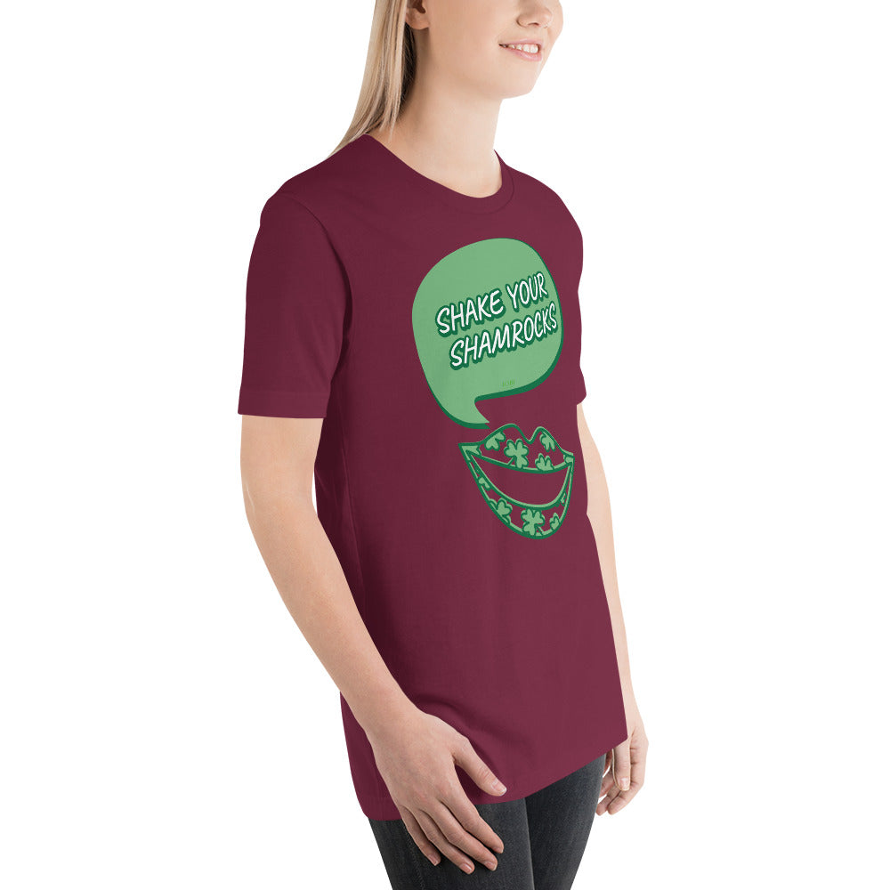 Women's Relaxed Soft & Smooth Premium Quality T-Shirt Shake Your Shamrocks Saint Patrick's Day Design by IOBI Original Apparel