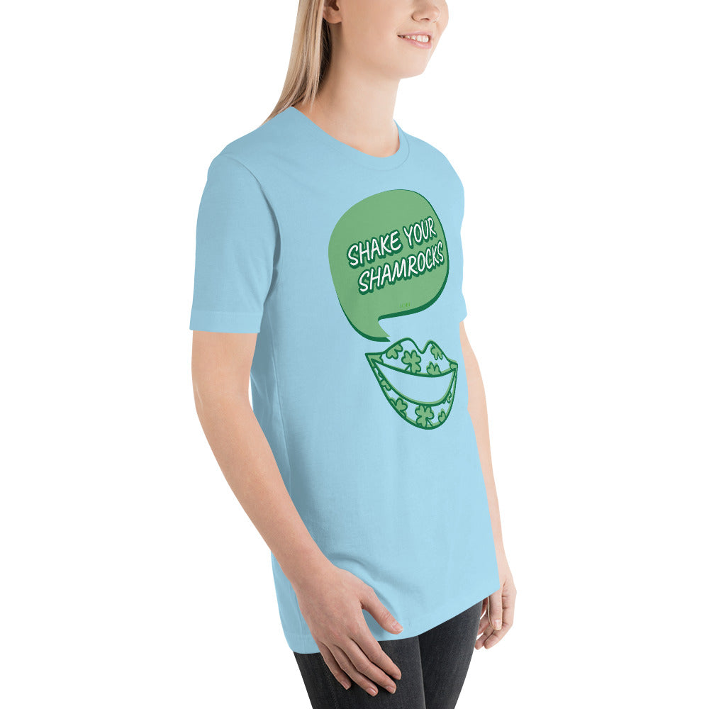 Women's Relaxed Soft & Smooth Premium Quality T-Shirt Shake Your Shamrocks Saint Patrick's Day Design by IOBI Original Apparel