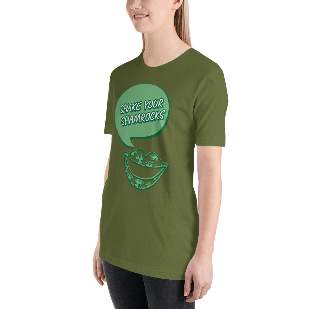 Women's Relaxed Soft & Smooth Premium Quality T-Shirt Shake Your Shamrocks Saint Patrick's Day Design by IOBI Original Apparel