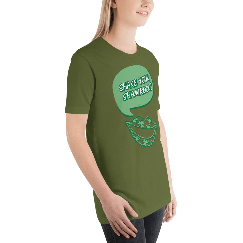 Women's Relaxed Soft & Smooth Premium Quality T-Shirt Shake Your Shamrocks Saint Patrick's Day Design by IOBI Original Apparel