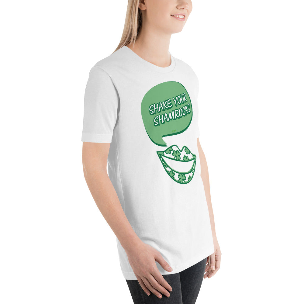 Women's Relaxed Soft & Smooth Premium Quality T-Shirt Shake Your Shamrocks Saint Patrick's Day Design by IOBI Original Apparel