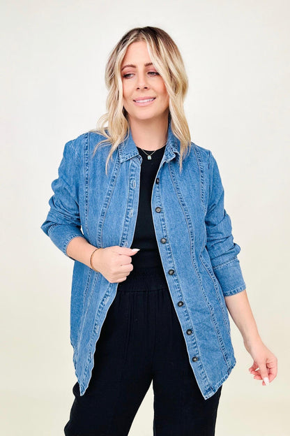 Long Sleeve Denim Shacket