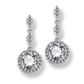 Pavé Triple Drop CZ Halo Earrings