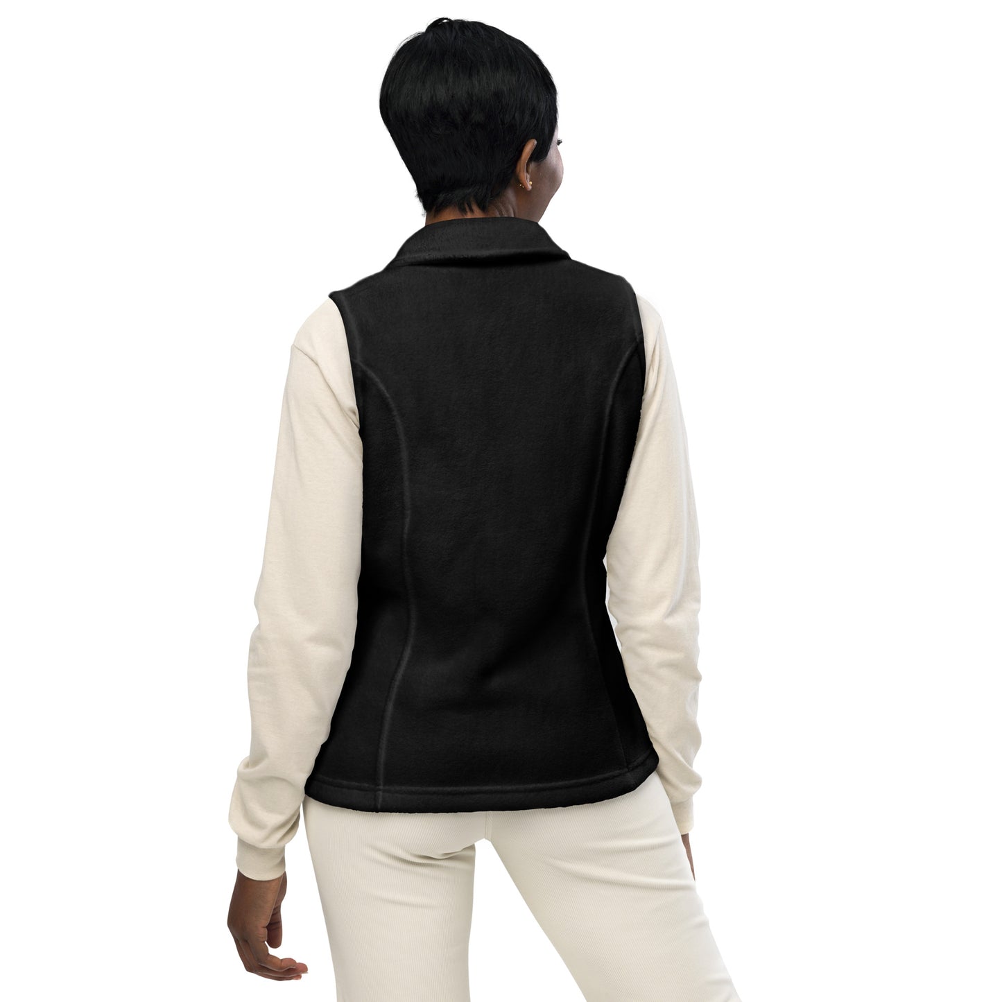 Women’s Columbia Fleece Vest With Pockets Premium Quality Embroidery USA