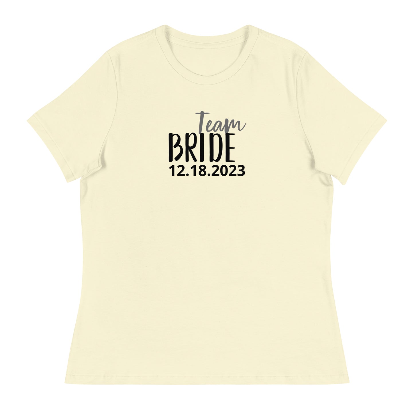 Women's Relaxed Soft & Smooth Premium Quality T-Shirt Personalize Customize Bride Bridesmaids Wedding or Bachelorette Party Design by IOBI Original Apparel