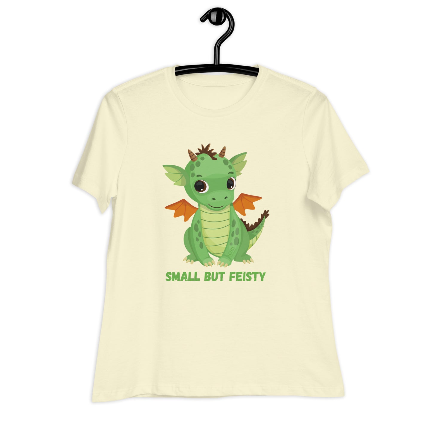 Women's Relaxed Soft & Smooth Premium Quality T-Shirt Small But Feisty Dragon Design by IOBI Original Apparel