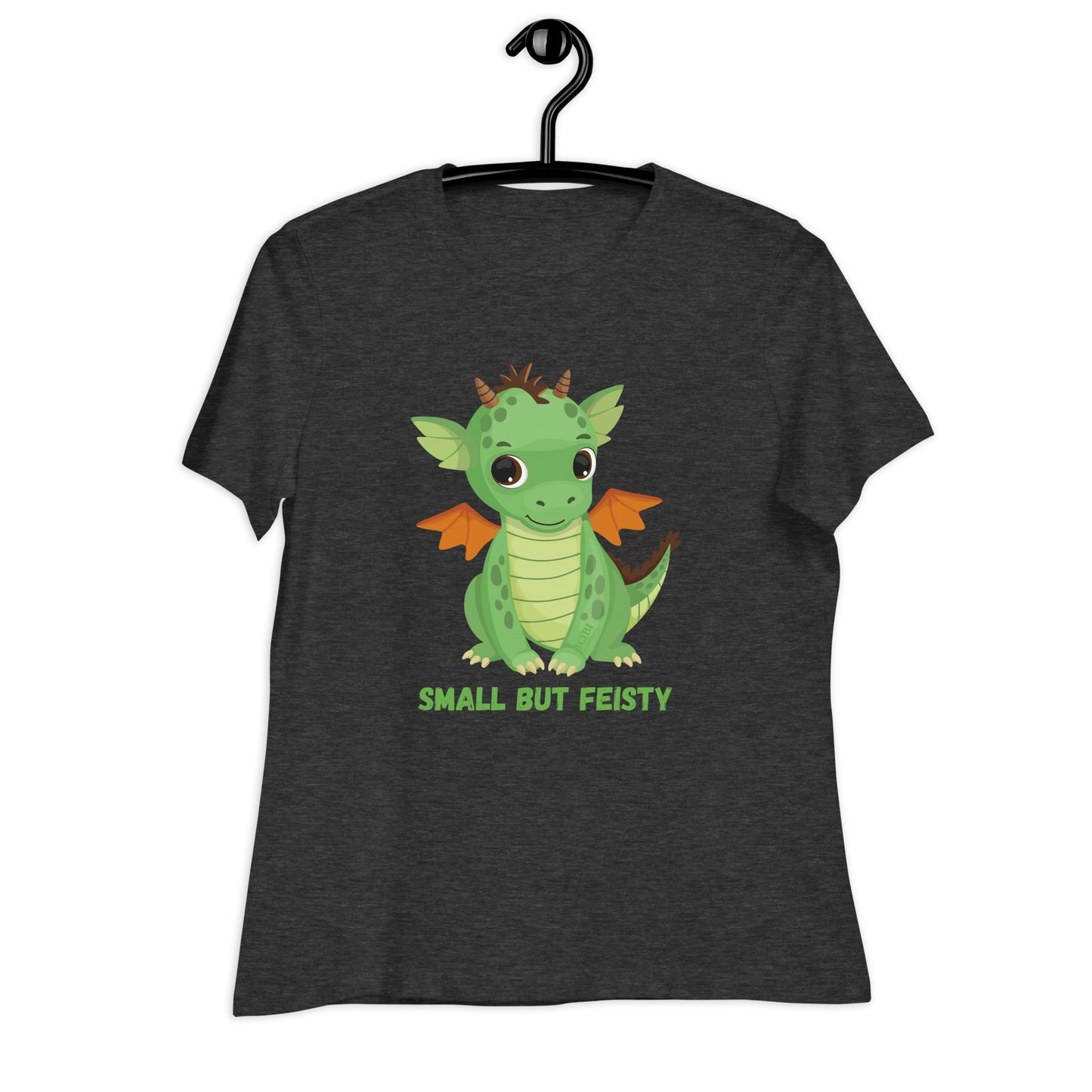 Women's Relaxed Soft & Smooth Premium Quality T-Shirt Small But Feisty Dragon Design by IOBI Original Apparel