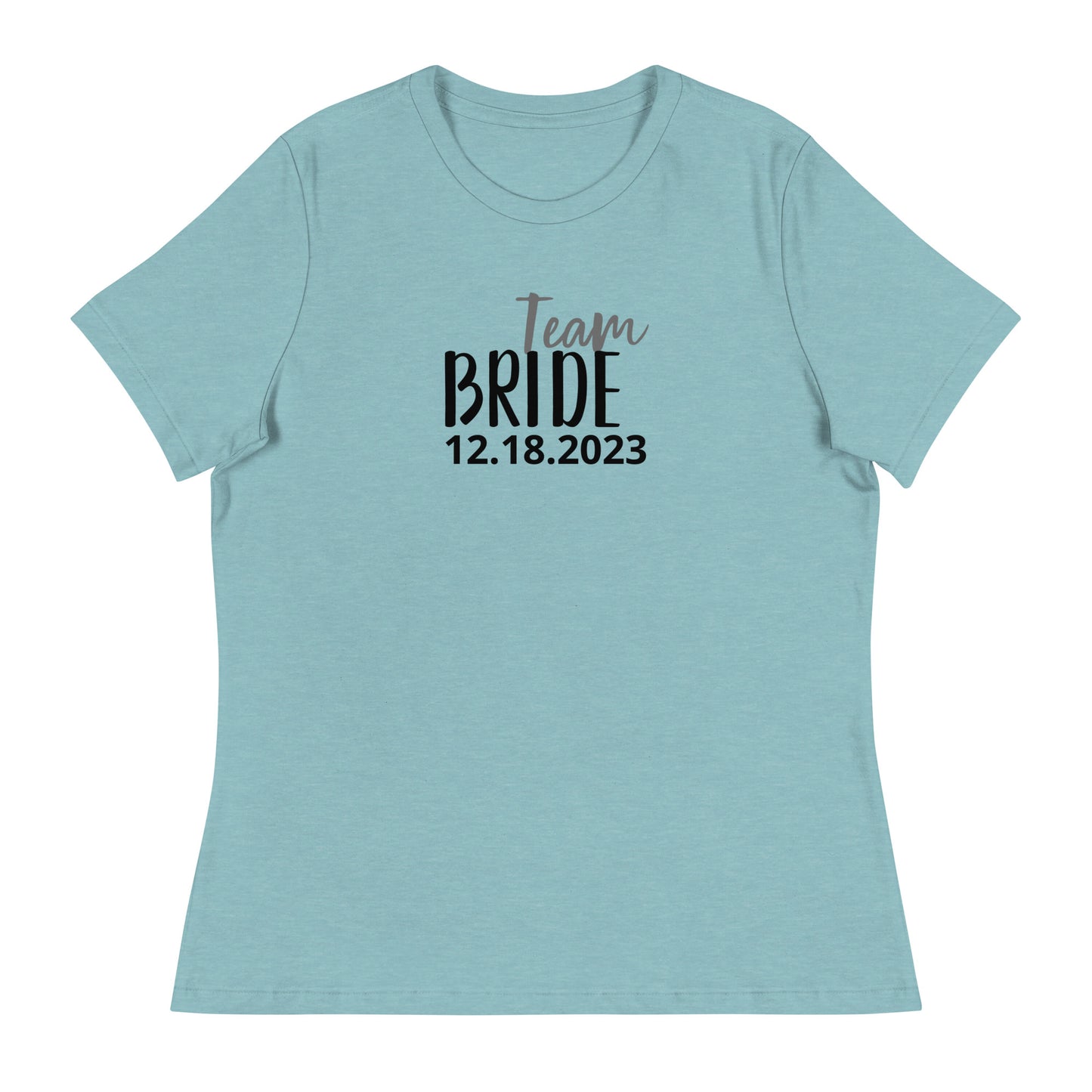 Women's Relaxed Soft & Smooth Premium Quality T-Shirt Personalize Customize Bride Bridesmaids Wedding or Bachelorette Party Design by IOBI Original Apparel