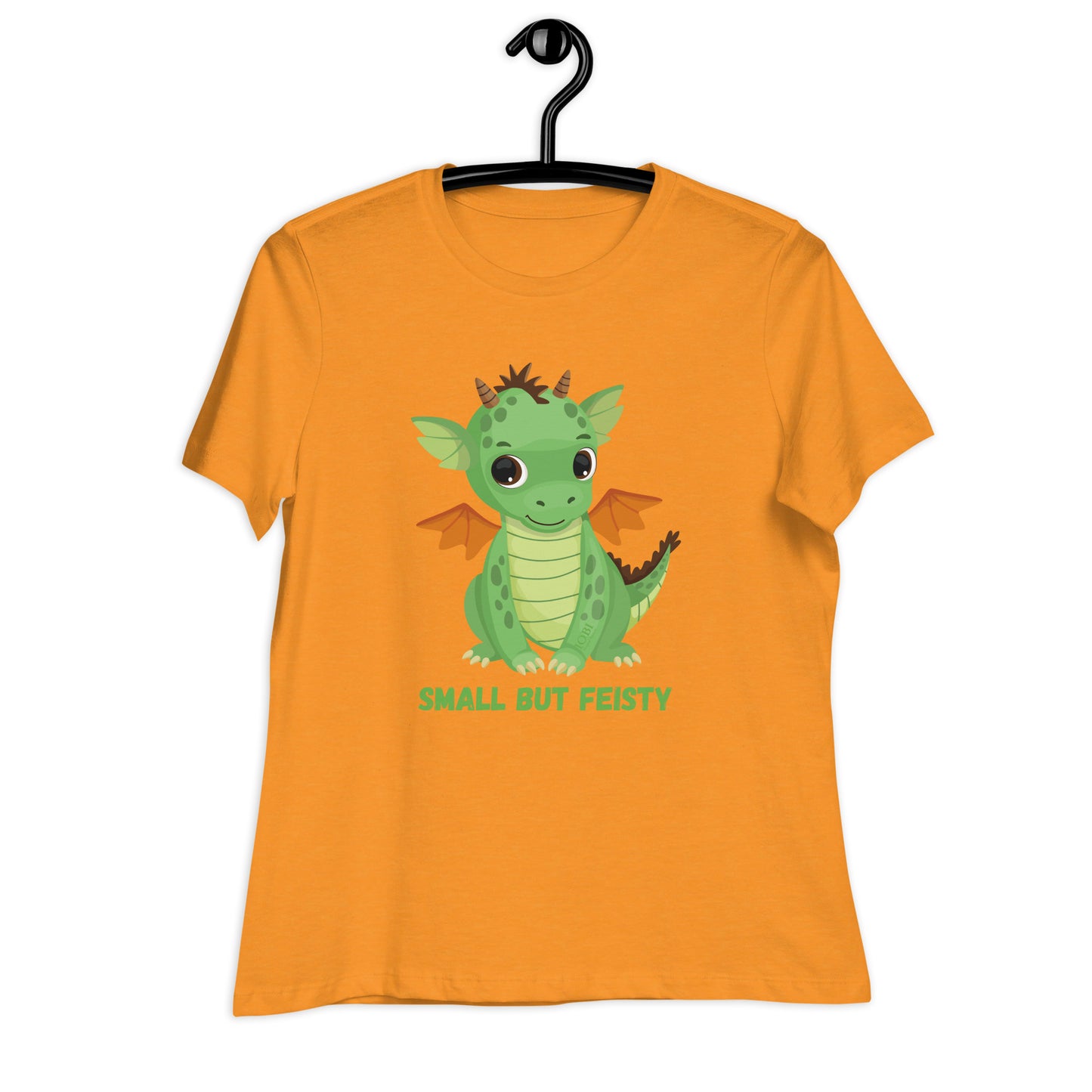 Women's Relaxed Soft & Smooth Premium Quality T-Shirt Small But Feisty Dragon Design by IOBI Original Apparel