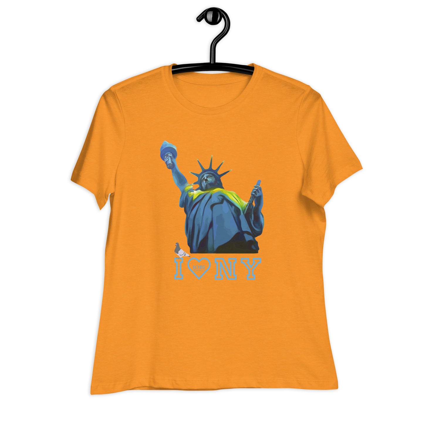 Women's Relaxed Soft & Smooth Premium Quality T-Shirt I Love New York Design by IOBI Original Apparel